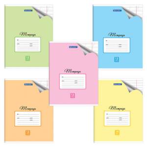 Тетрадь 12л косая линия 